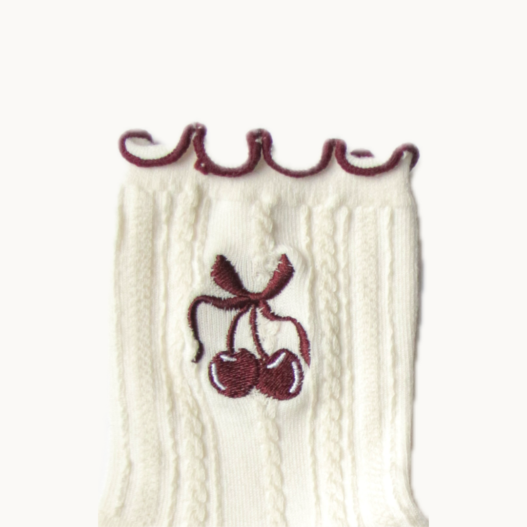 Cherry On Top Grip Socks image 0